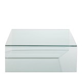 CAFE TABLE SQ CLEAR GLASS 100